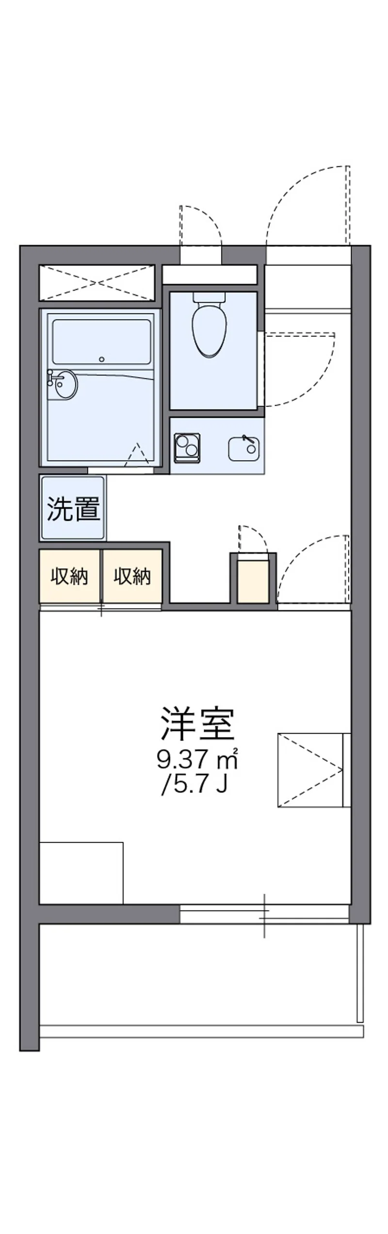 レオパレスシュテルンの間取り図（複数号室の資料）