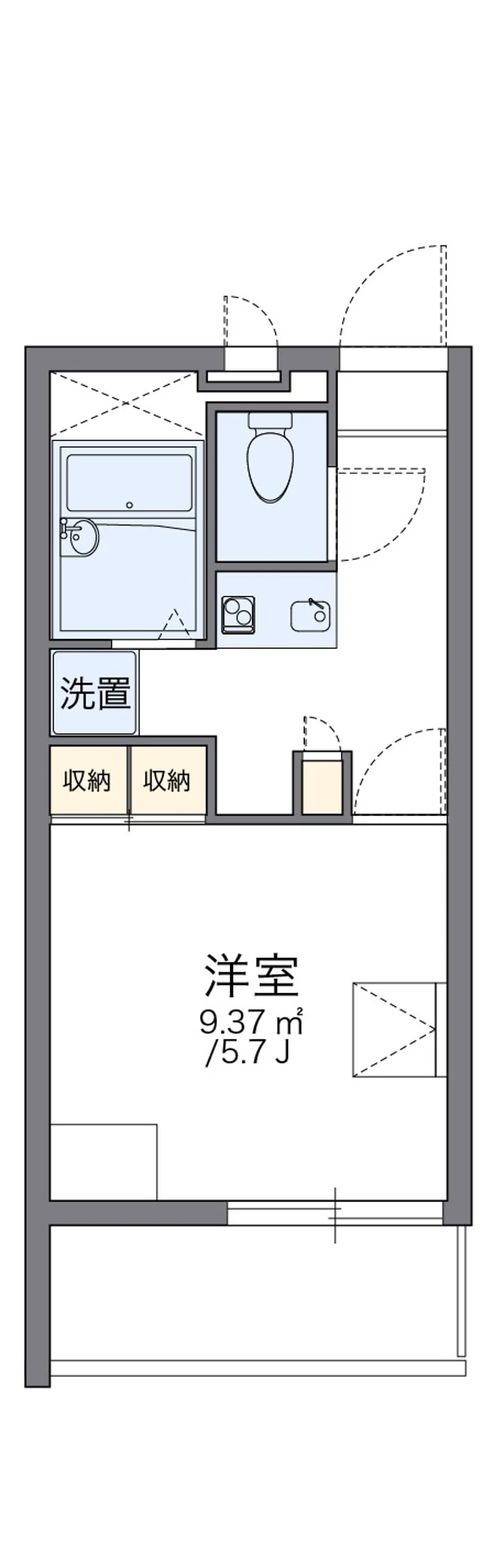 レオパレスパークヒルアオキの間取り図（複数号室の資料）