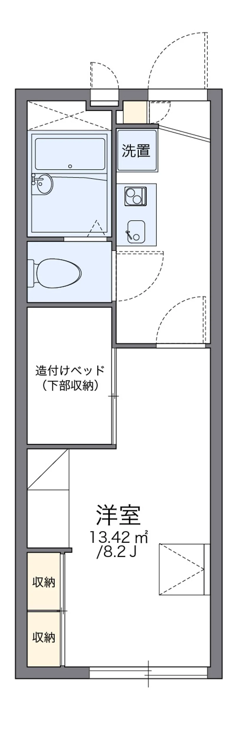 レオパレスジュンハイムの間取り図（複数号室の資料）