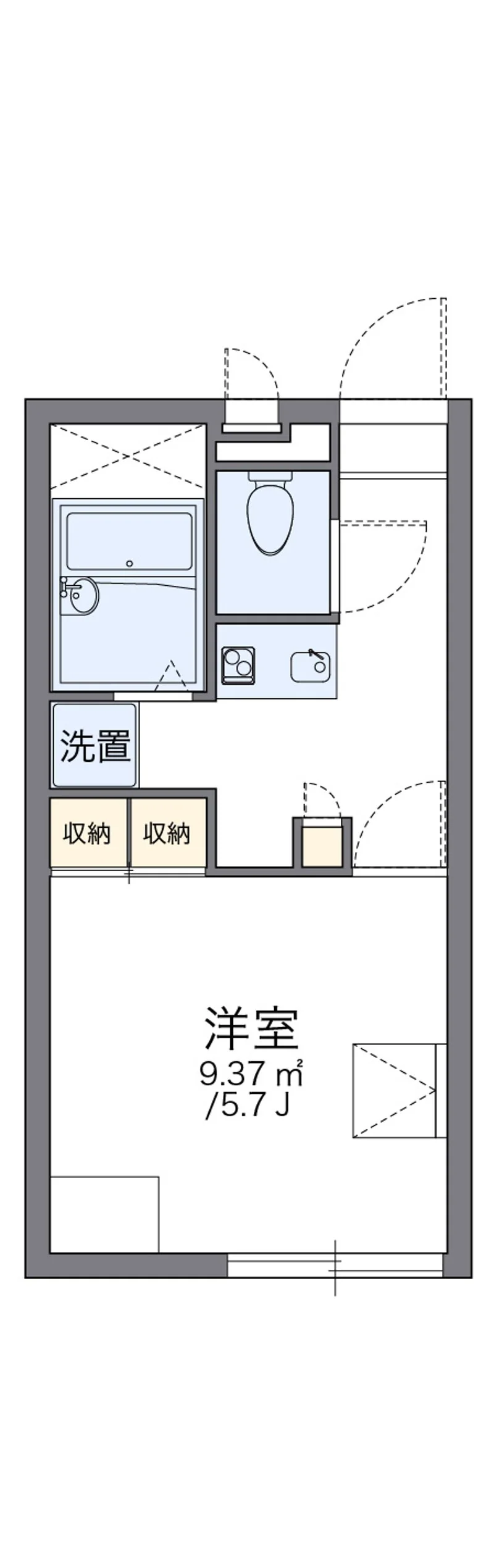 レオパレスチェロキーチーフの間取り図（複数号室の資料）