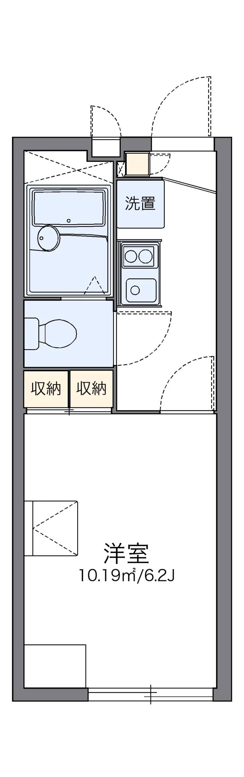 レオパレスＭａｋｅａｒｒｏｗの間取り図（201号室の資料掲載例）