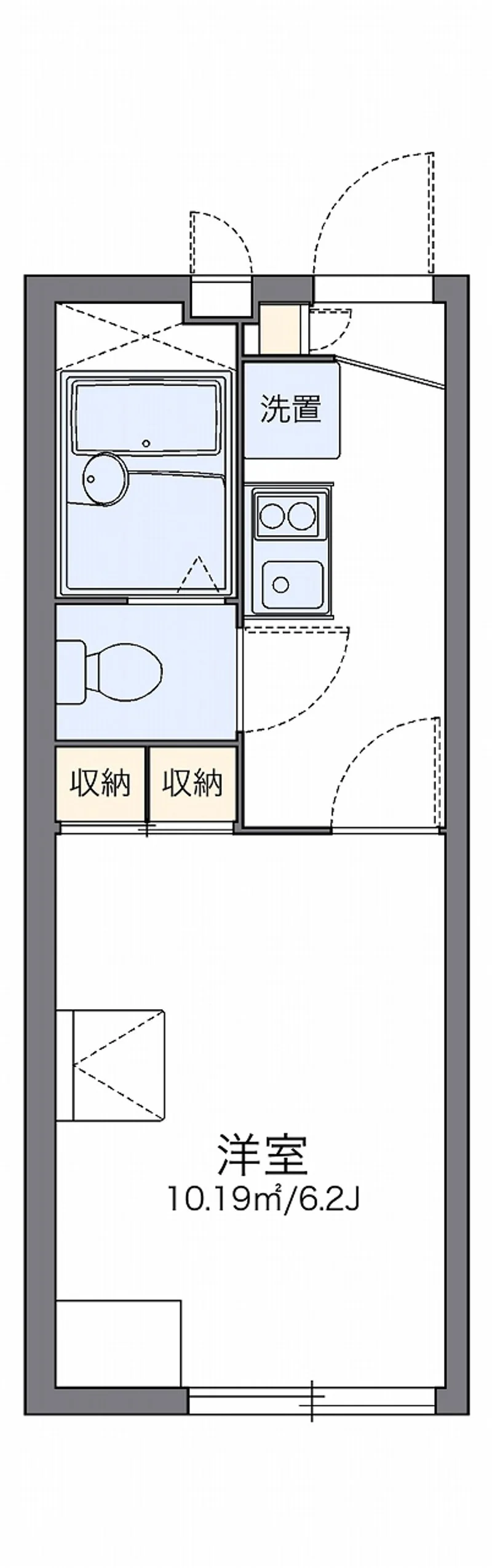 レオパレスロータスの間取り図（複数号室の資料）