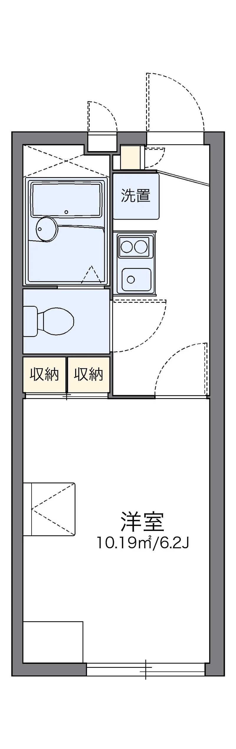 レオパレスマノワールの間取り図（複数号室の資料）