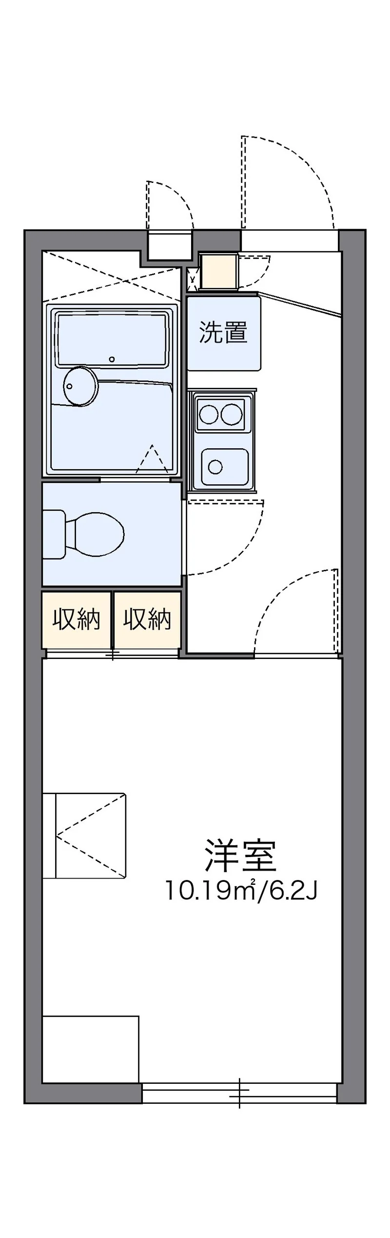 レオパレス大島の間取り図（複数号室の資料）