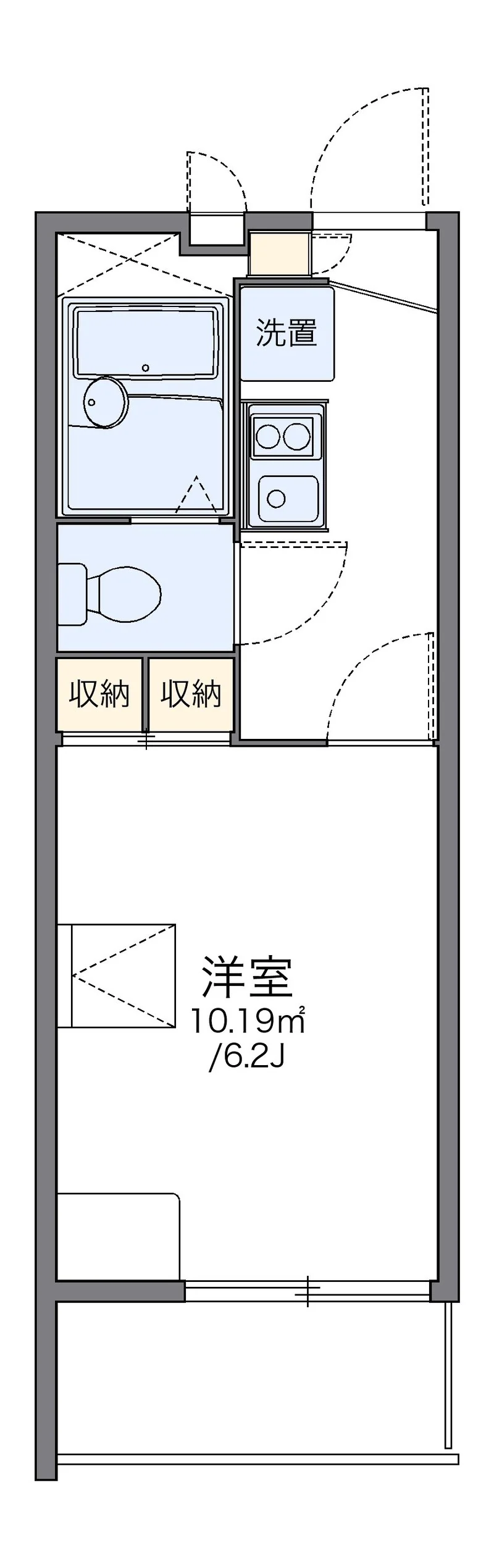 レオパレス美女の部屋別間取図（201号室の資料掲載例）