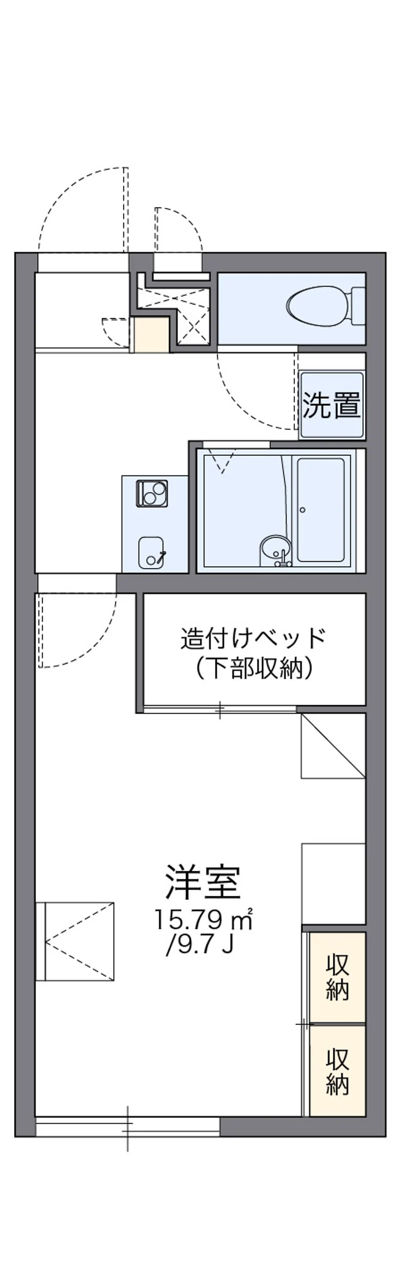 レオパレス銀河荘の間取り図（複数号室の資料）