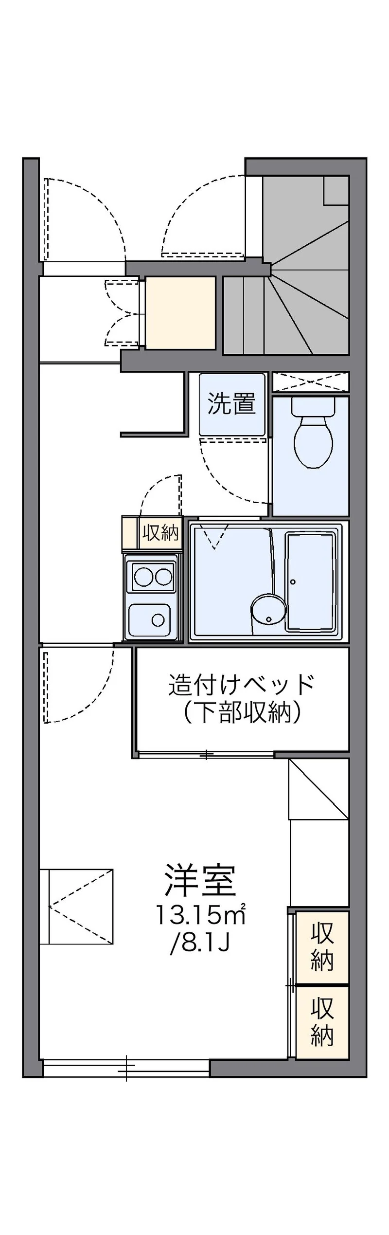 レオパレスアヴニールの間取り図（複数号室の資料）