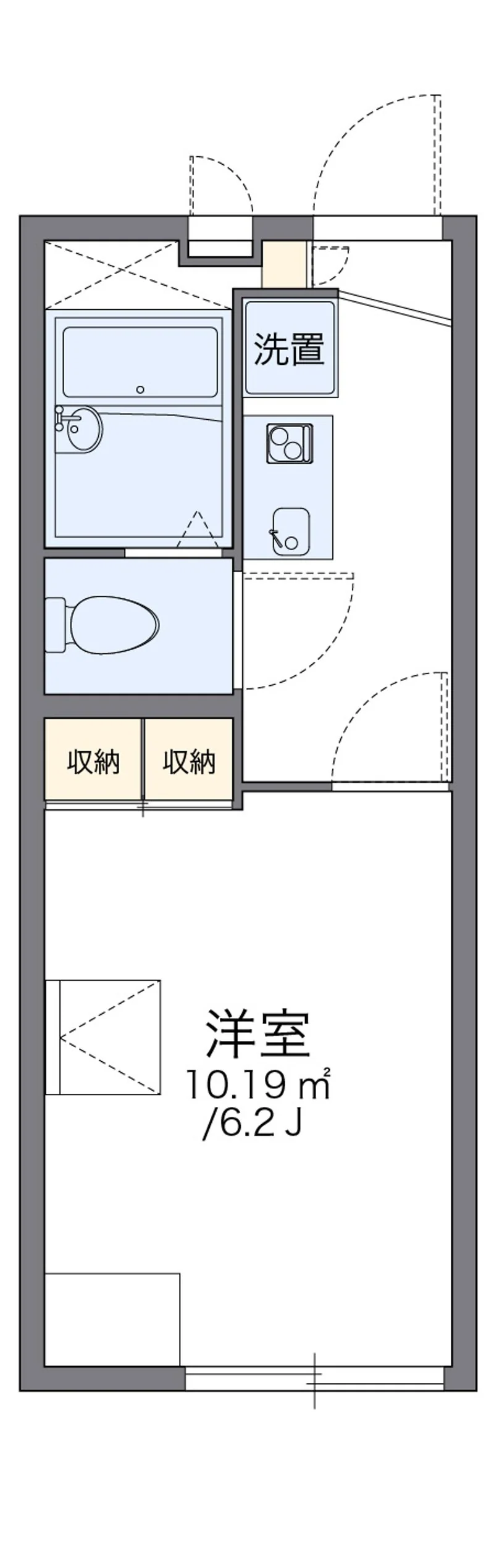 レオパレスベルプラッツの間取り図（複数号室の資料）