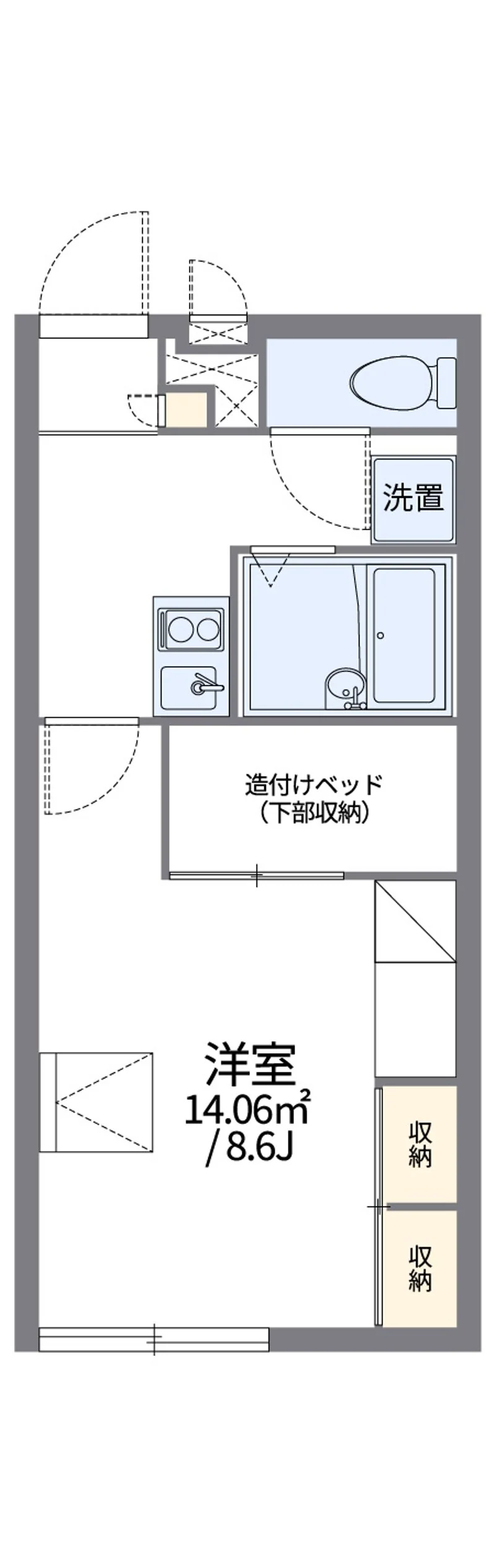 レオパレスリバストン　寄居の間取り図（複数号室の資料）