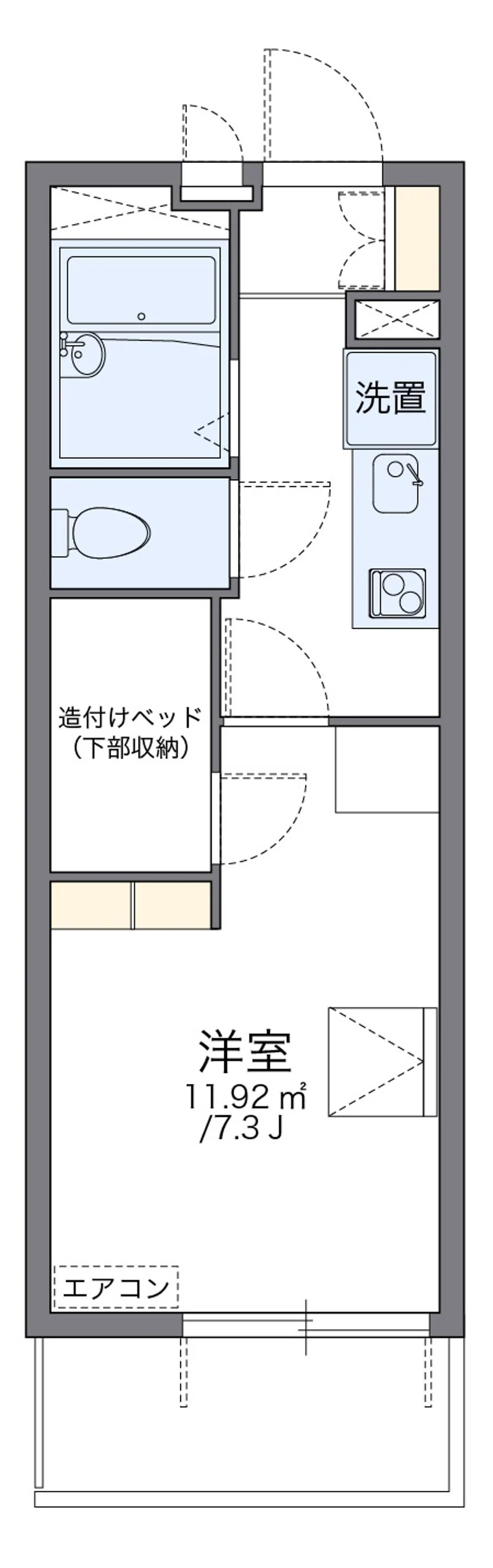 レオパレス浦和常盤の間取り図（101号室）
