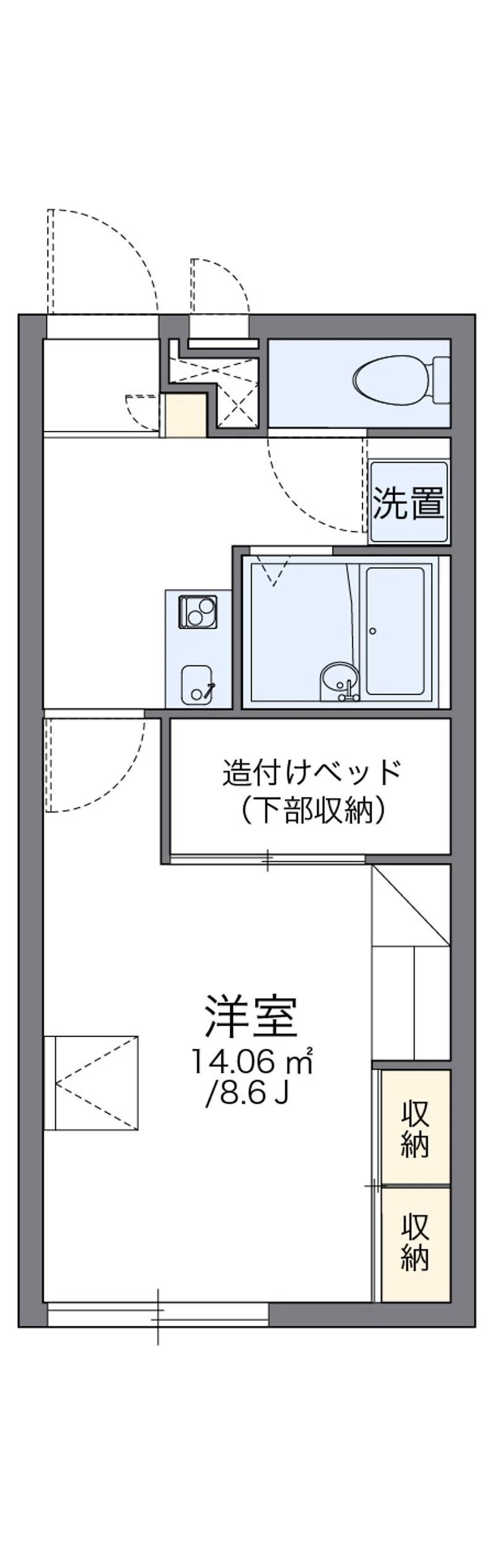 レオパレスエステシティの間取り図（複数号室の資料）
