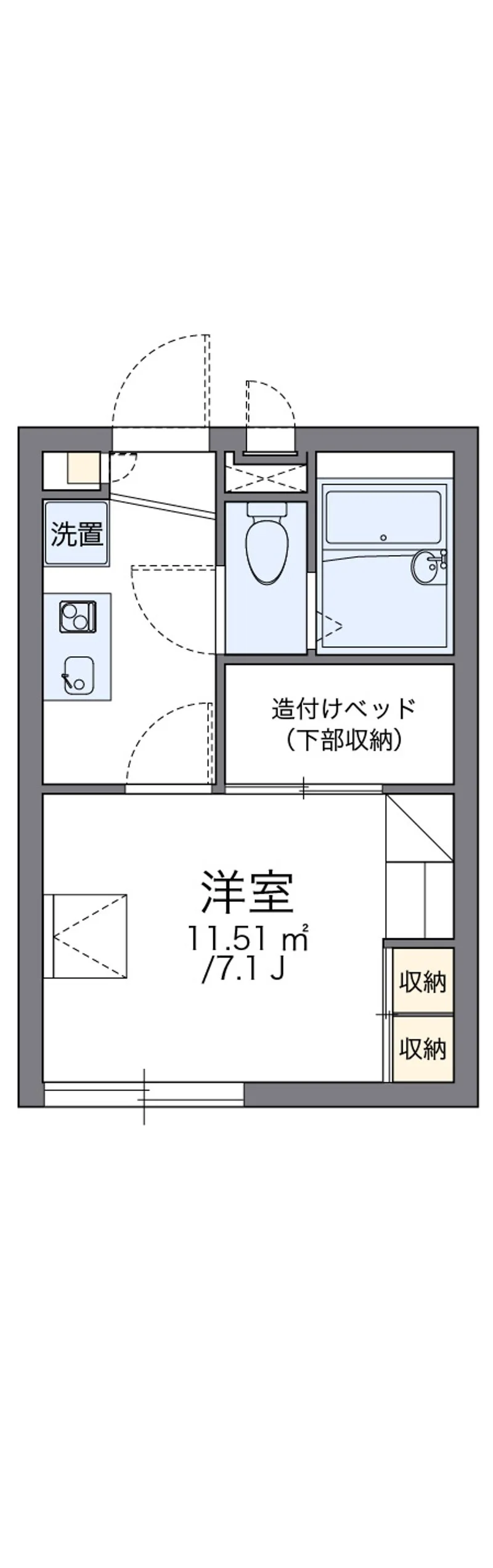 レオパレスエトワール松原の間取り図（複数号室の資料）