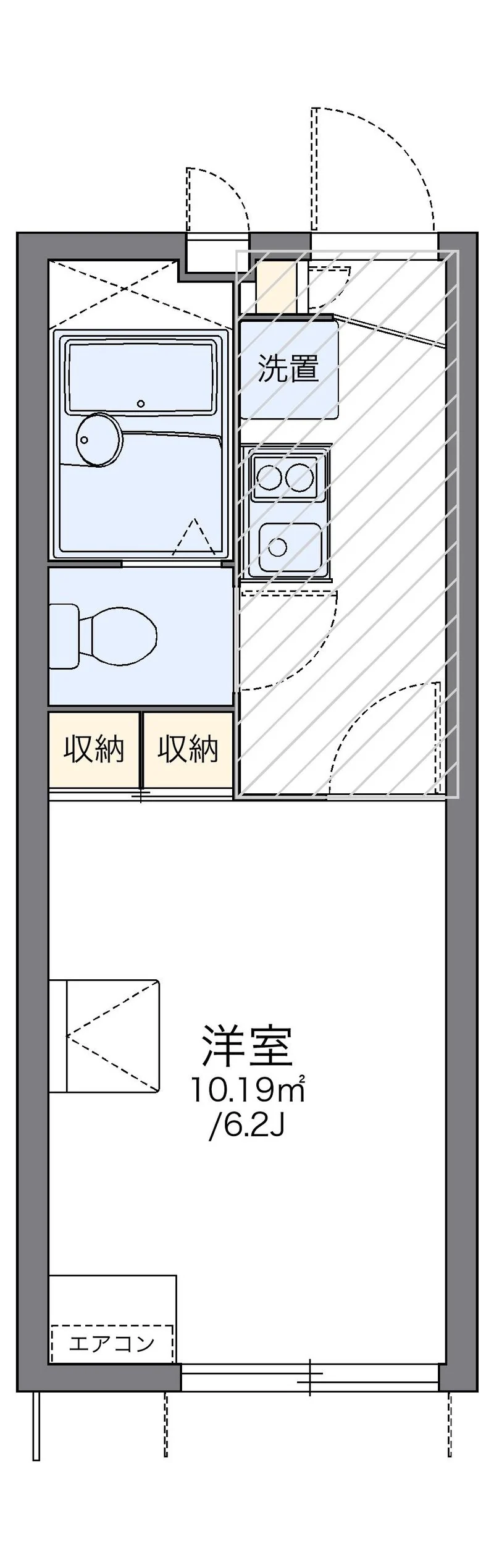 レオパレスＴＡＫＡ　イプシロンの間取り図（101号室）